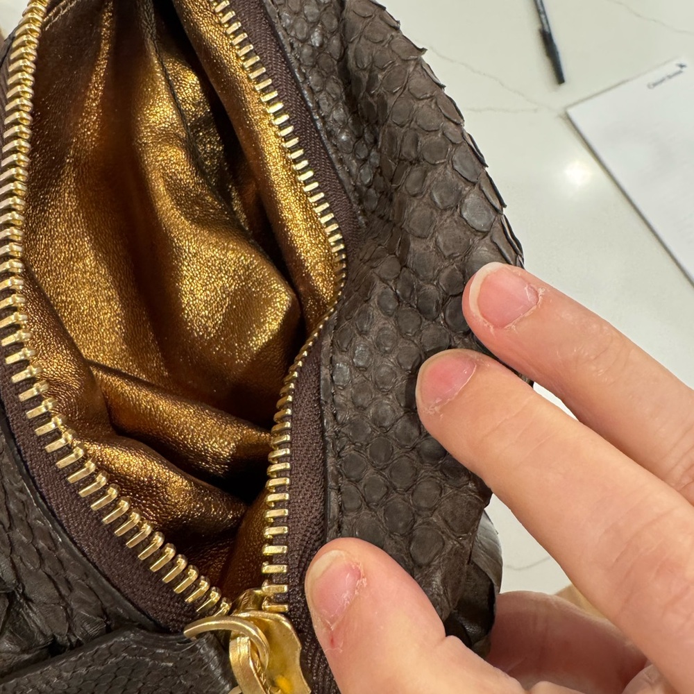 AUTHENTIC Michael Kors Hadley Python - NEVER WORN - Picture 3 of 5